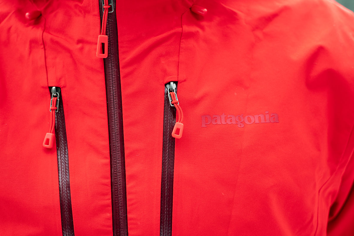 ​​Patagonia Triolet hardshell jacket (logo closeup)